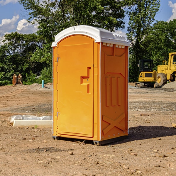 how often are the portable restrooms cleaned and serviced during a rental period in Koochiching County Minnesota